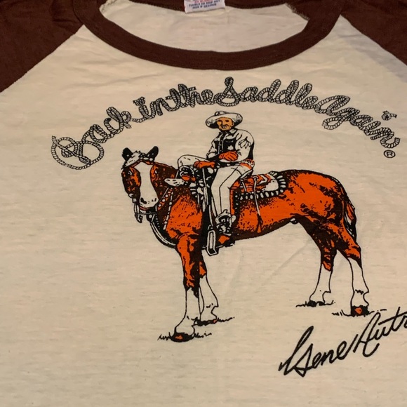 Rare vintage Gene Autry Women’s tee-Fits Size Small/ Medium - Picture 5 of 5